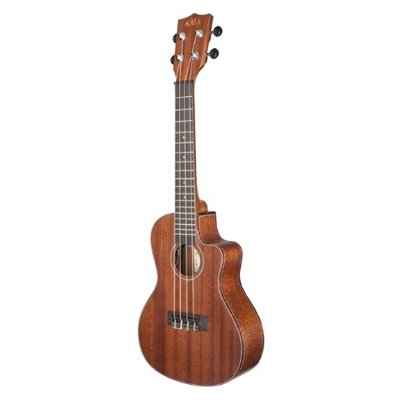 Kala KA-SMHCE-C Solid Mahogany Concert Cutaway Acoustic-Electric Ukulele