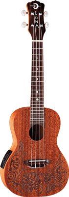 Luna Mahogany Series Mo’o Acoustic-Electric Concert Ukulele